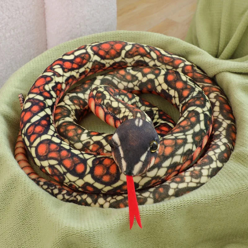 110-310cm Simulation Python Boa Plush Doll Reptile White Green Silver Black Beautiful Pattern Snake Plush Doll Home Decoration