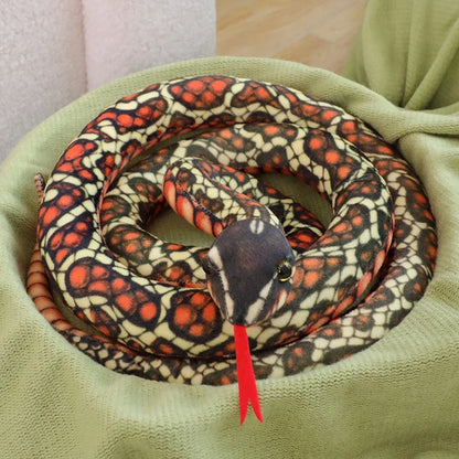 110-310cm Simulation Python Boa Plush Doll Reptile White Green Silver Black Beautiful Pattern Snake Plush Doll Home Decoration