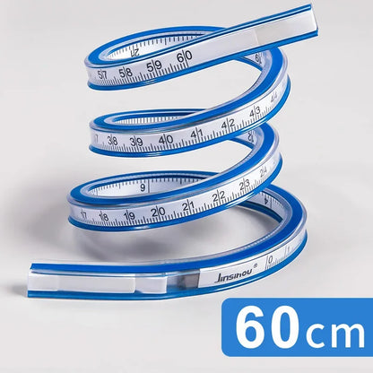 30/40/50/60cm Flexible Curve Sewing Ruler Bendable Flexible Drafting Drawing Tool Metric Scale Rule Engineering Sewing Design