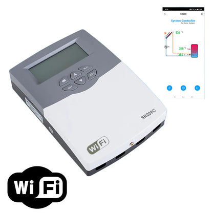Solar Water Heater Controller SR208C Wi-Fi App For Solar System Load Tank Heating Tube Collector Cooling Shutdown