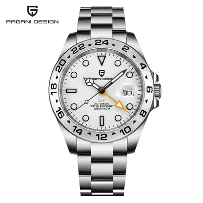 PAGANI DESIGN 2026 New V2 GMT Automatic Machinery Men Watch PD1682 Sapphire Crystal 10 Bar Waterproof Stainless Steel Pagani Des