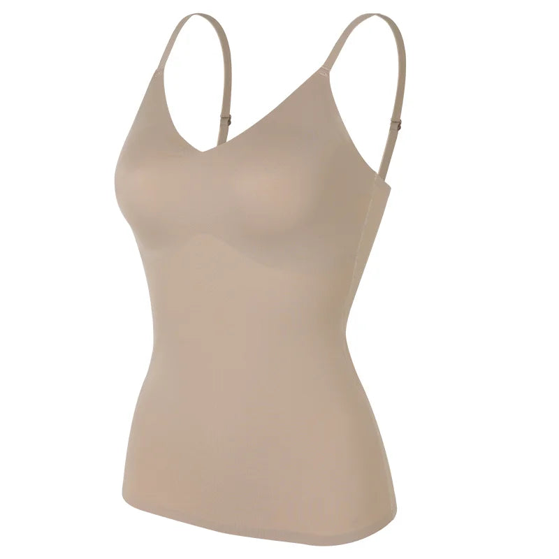Women V-Neck Shapewear Camisole Tummy Control Shaping Tank Tops Slimming Underwear Seam-free Corset Compression Body Shapers