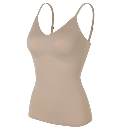 Women V-Neck Shapewear Camisole Tummy Control Shaping Tank Tops Slimming Underwear Seam-free Corset Compression Body Shapers