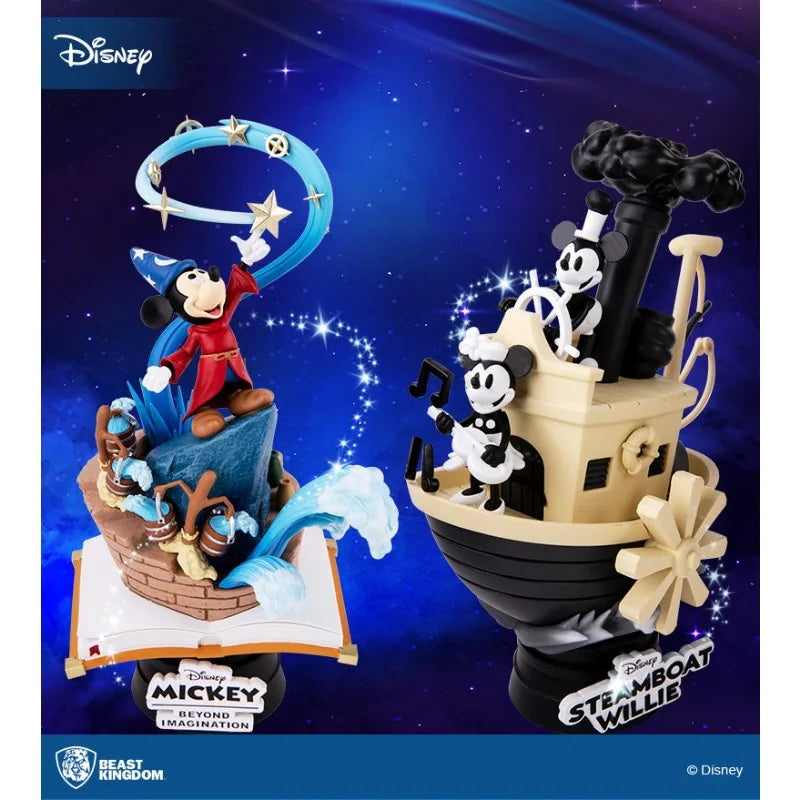 Genuine Beast Kingdom D-Stage Disney Mickey Mouse Series - Steamboat Willie / The Band Concert Diorama Figure Set in Stock