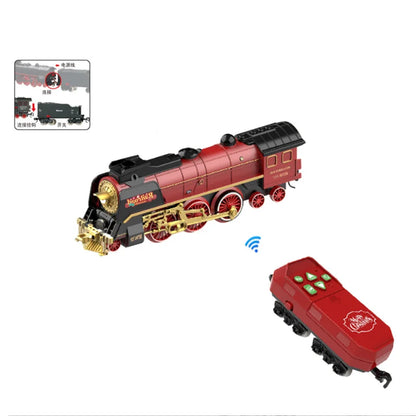 Vintage Steam Train Track Accessories Simulation Electric Train Model Retro Track Train Boy Toys Gift For Kids