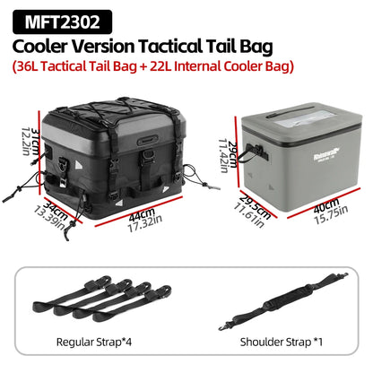 Rhinowalk Motorcycle Tail Dry Bag Waterproof Motor Rear Seat Bag Camera Or Cooler Bag Motorcycle Hard Case Luggage Helmet Bag