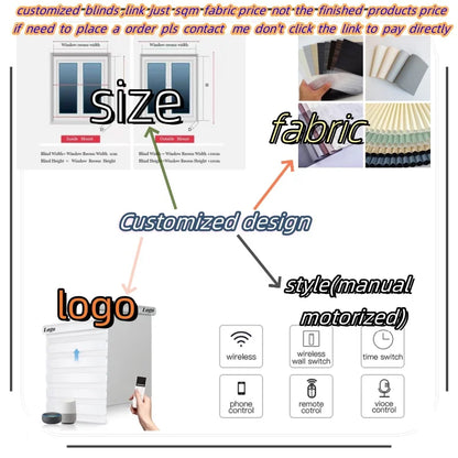 Customized Design Double-Layer Fabric Black 100%Light Waterproof Noise Reduction Motorized Cordless Zebra Blinds For Bedroom