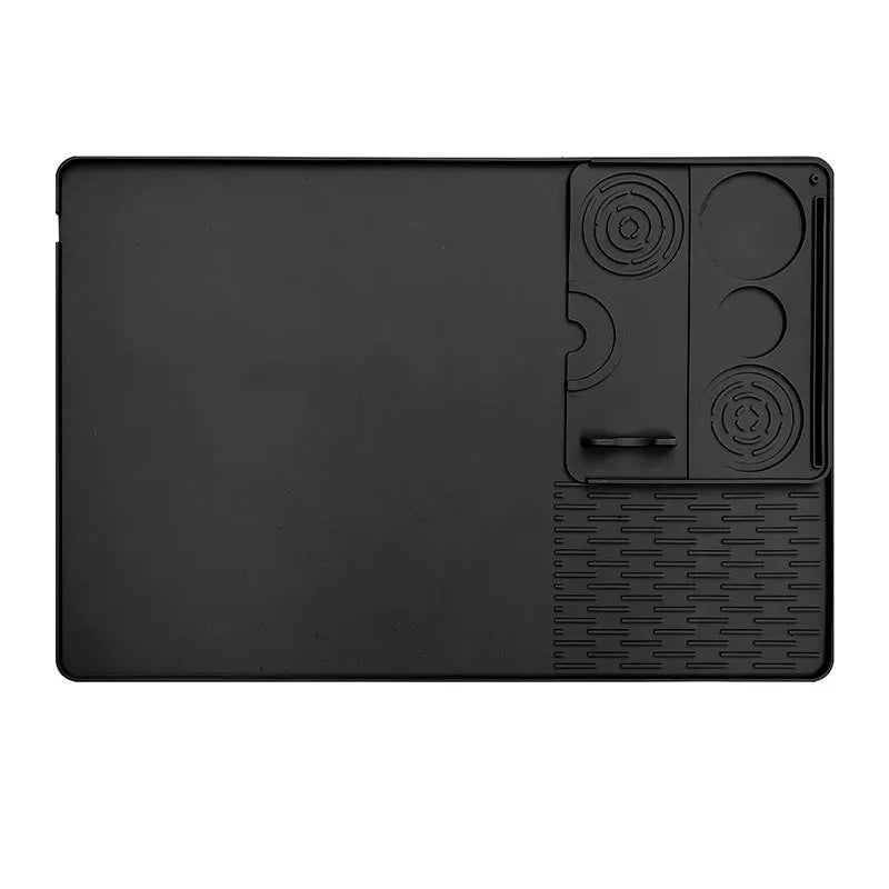 Minimalist Silicone Coffee Press Mat Tray Bar Pad Square 2 in 1 Drying and Pressing Mat for Coffee Machine