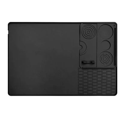 Minimalist Silicone Coffee Press Mat Tray Bar Pad Square 2 in 1 Drying and Pressing Mat for Coffee Machine