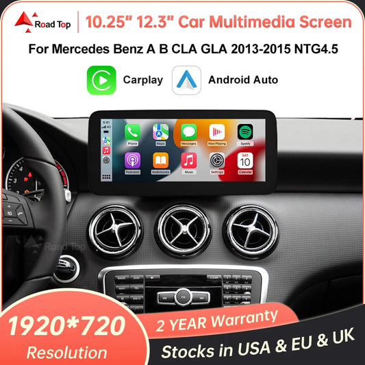 RoadTop Wireless CarPlay Android Auto Car Multimedia Linux Touch Screen for Mercedes Benz A B CLA GLA W176 W246 2013-2015 NTG4.5
