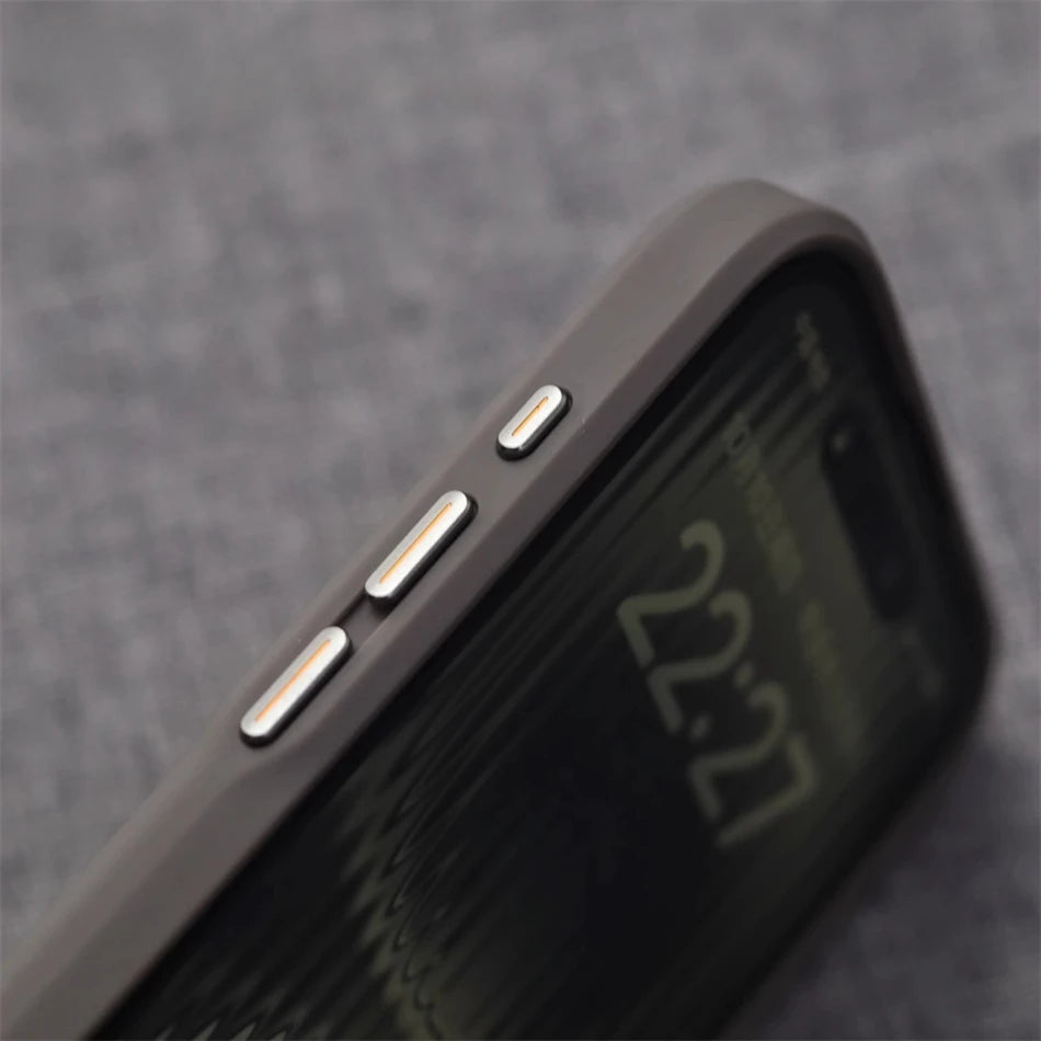 Luxury For Magsafe Shockproof Frame Armor Case For iPhone 13 15 12 14 16 17 18 Pro Max Metal Bracket Carbon Fiber Pattern Cover