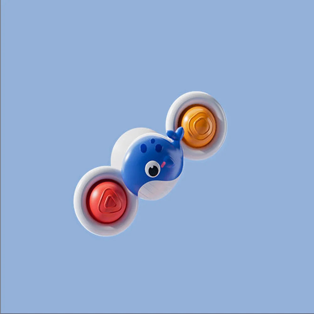 Suction Cup Spinning Cartoon Animal、Insects Spinner Toys Baby High Chair Window Gyro Stress Reliever Kids Bath Toys Gift