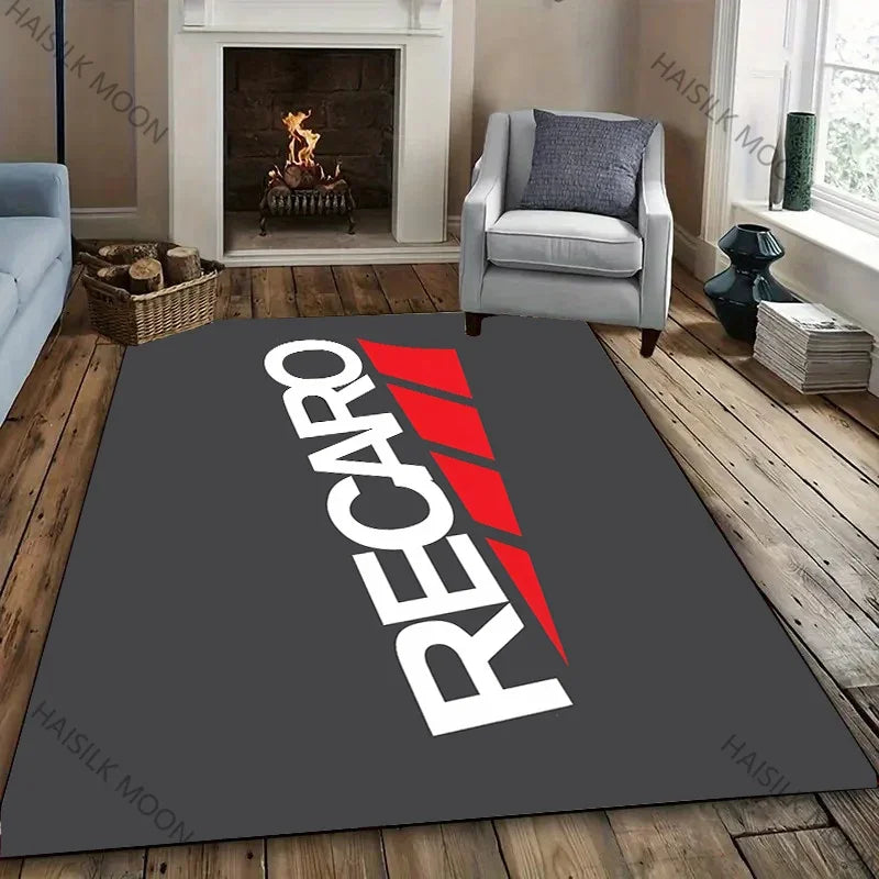 13 Styles R-Recaro Logo Pattern Printed Rug for Living Room, Bedroom, Office, Large Area,Stain Resistant Carpet,Stylish Gift Mat