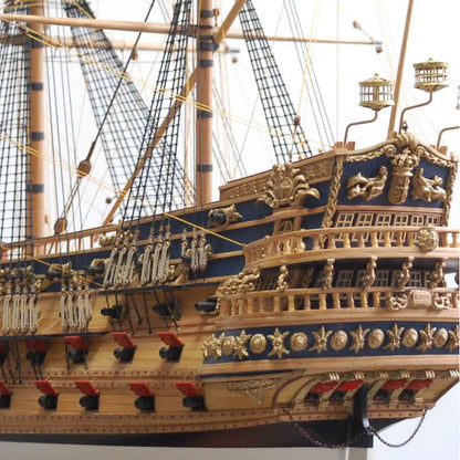 1/50 St. Philip Class I Battleship Wooden Ship Model Kit DIY Hand-assembled Ship Model Toy Gift Simulation Sailboat Model