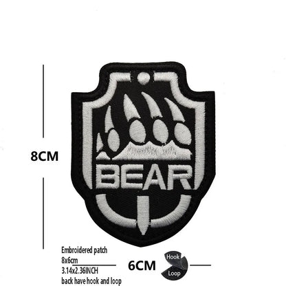 PVC Rubber Patch USEC Team Badge BEAR Magic Armband IR Reflective Tactical Morale Backpack Hook and Loop Patches for Clothing