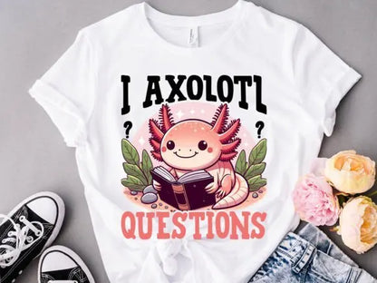 I AXOLOTL QUESTIONGS Children Boy Girl T shirt 2026 New Summer Short Sleeve T-Shirt Cute Style kidS casual SPORTS Tops