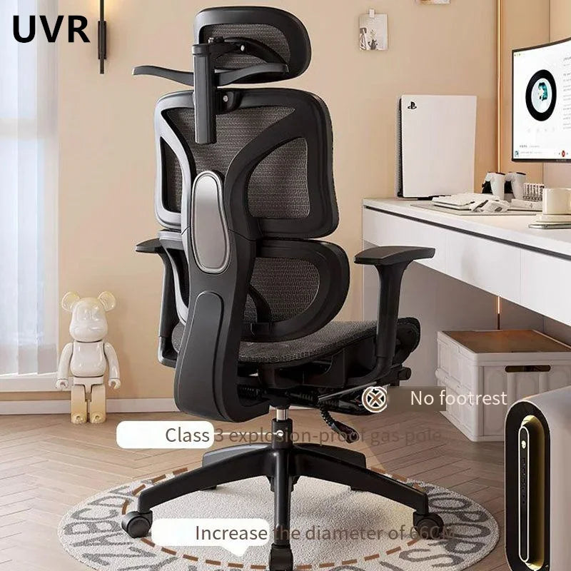 UVR Office Chair Ergonomic Design Armchair Recliner Chair Sedentary Comfort Breathable Mesh Staff Chair Game Athletics Chair