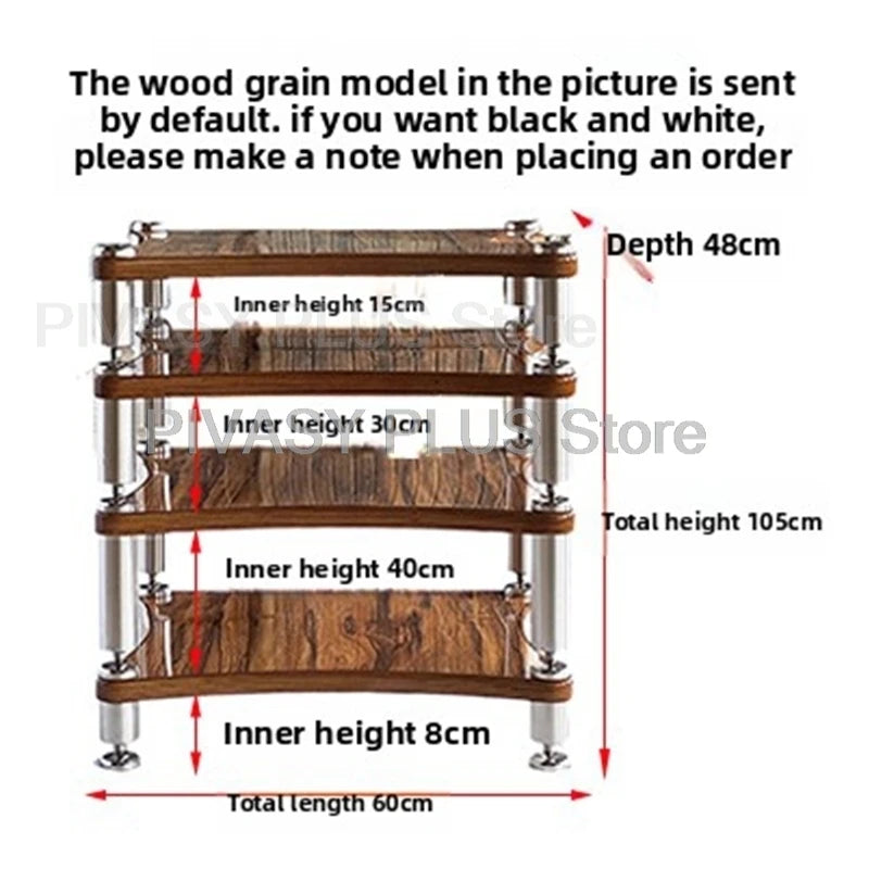 1-4 Tier Audio Rack LBE 200KG Amplifier Stand with Vibration Isolation Feet Storage Bracket SUS Leg For DJ Home Theater HiFi Amp