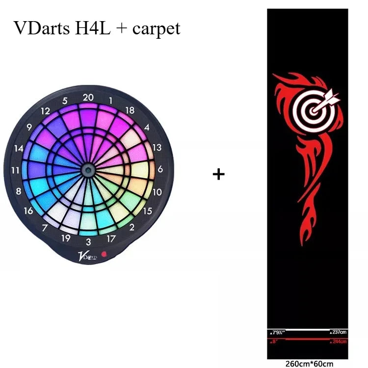 VDARTS H4L Bluetooth Electronic Dartboard Set, Full LED Light Coverage,Professional Soft-Tip Board for Home Office & Competition