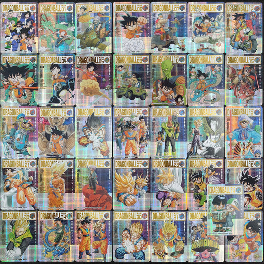 36PCS/Set Self-Made Dragon Ball 40th Anniversary Comic Cover Son Goku Vegeta Son Goten Game Collection Card Toy