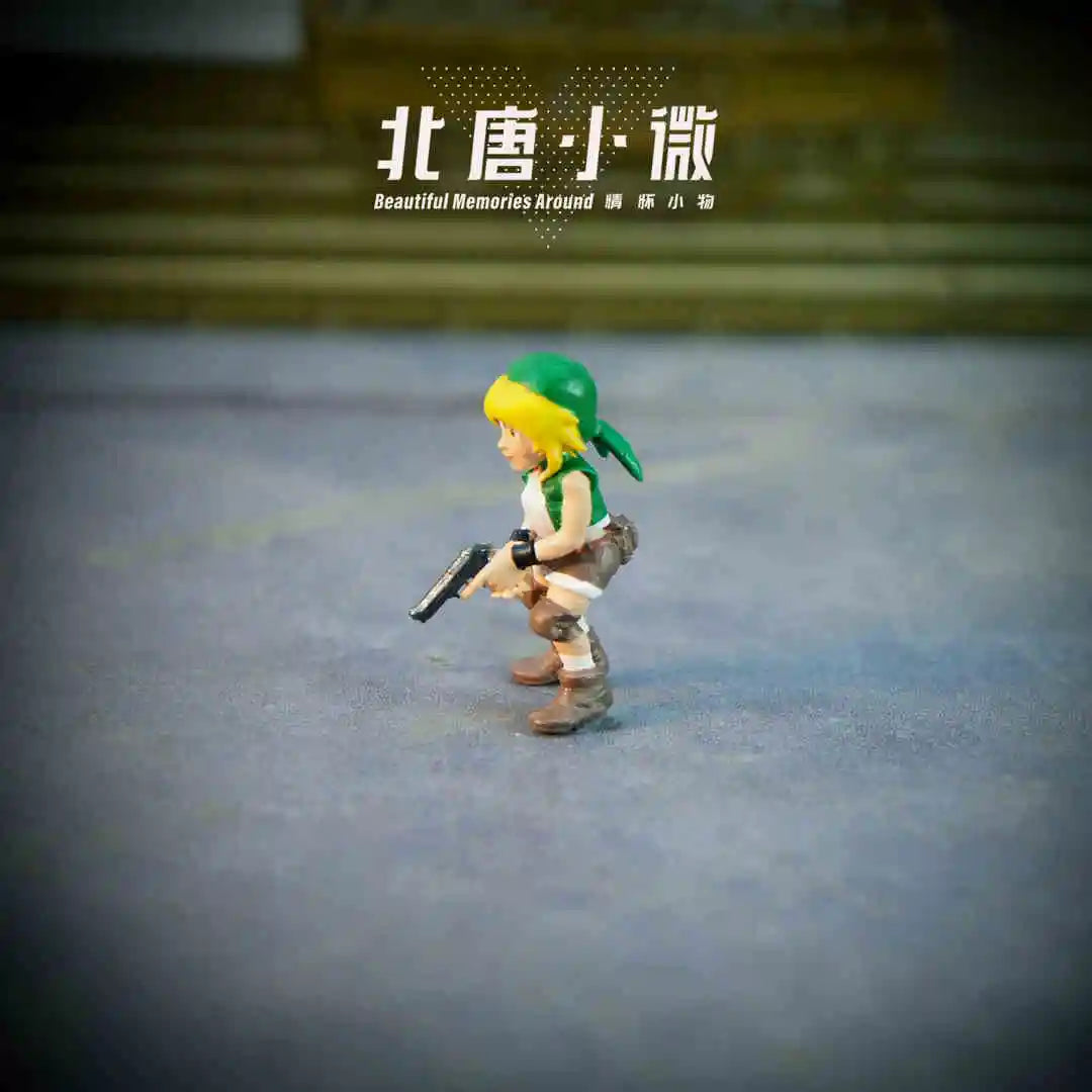 1:64 Metal Slug Genuine Tide Play Figure Snk Hand-Made Heavy Machine Gun Flame Shot Gun Doll Tank Enemy Soldier