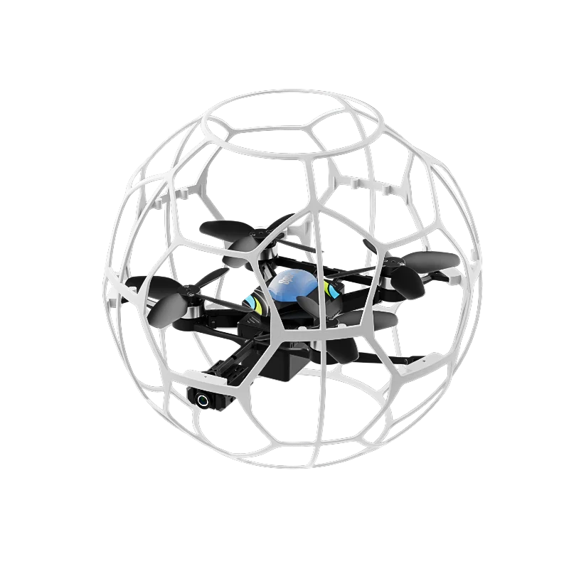 V51 Drone for Soccer Competition 3D Full Protection Brushless RC Quadcopter with HD FPV Camera RC Flying Ball Kids Gift Toys