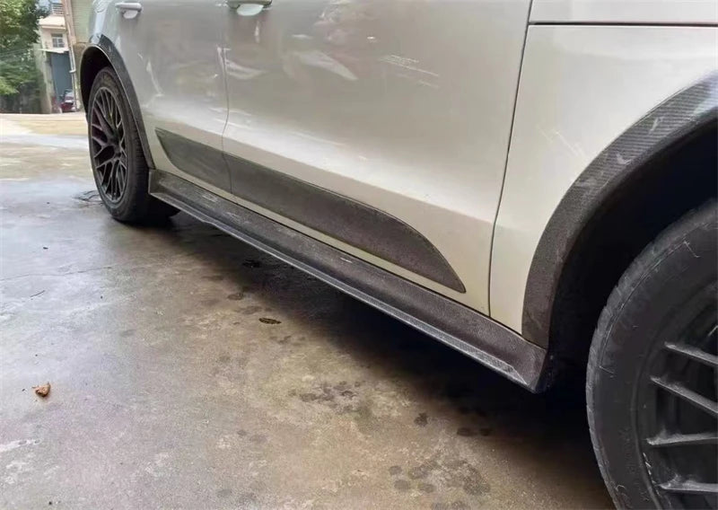 For Porsche Macan 2014-2022 Real Carbon Fiber Bumper Front Lip Rear Diffuser Side Skirts Splitters Spoiler Accessories Body Kit