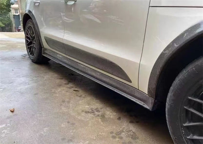 For Porsche Macan 2014-2022 Real Carbon Fiber Bumper Front Lip Rear Diffuser Side Skirts Splitters Spoiler Accessories Body Kit