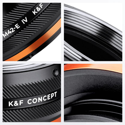 K&F CONCEPT Camera Lens Adapter for M42 Mount Lens to Sony E NEX Canon EF EOS R EOS M Nikon F Z Fujifilm FX M4/3 Leica SR Camera