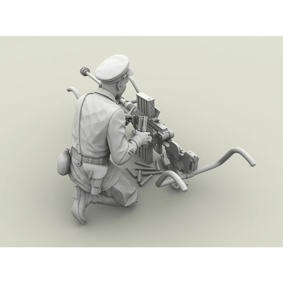 1/35scale resin unpainted model kit, featuring a Red Army major holding a captured tank rifle, unassembled and unpainted GKBK574
