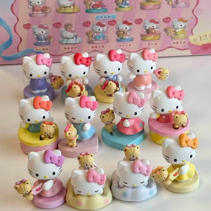 MOETCH Sanrio Hello Kitty Companion Memory Themed Cute Bean Mystery Blind Box Gifts Toy Model Anime Figures Collect Ornaments