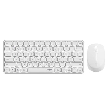 Rapoo Multi-mode Wireless Keyboard and Mouse Combo Extremely Thin English/Portuguese Keyboard Layout Easy-Connect Up to 4 Device
