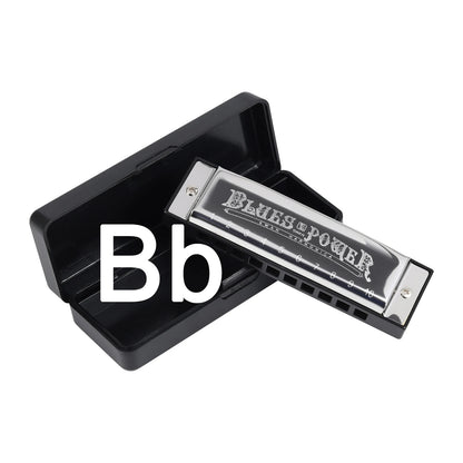 Diatonic Blues Harmonica 12 Keys Available Mouth Organ Harmonica10 Hole 20 Tone Diatonic Harp with Case for Student Teacher Gift