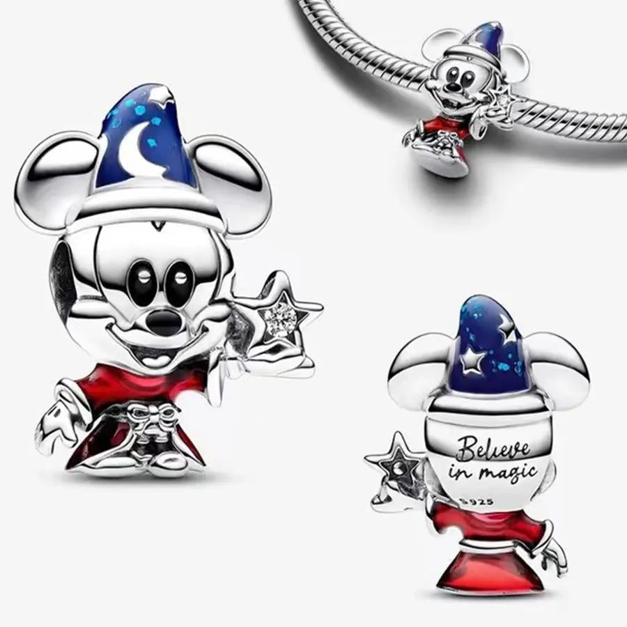 Hot selling 925 sterling silver Disney cartoon wizard charm bead pendant, suitable for original DIY bracelet, women's birthday
