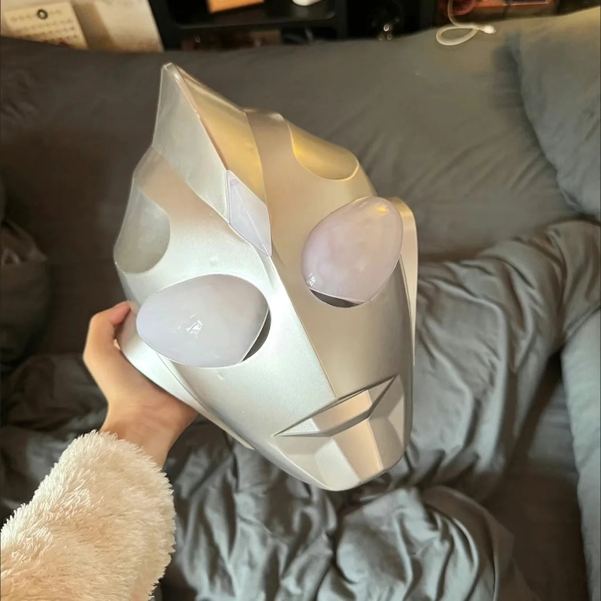 Anime Ultraman Headgear Tiga Helmet Glowing Mask Halloween Performance Cos Mask Switch Toy Adult Gift Cosplay Prop Gifts Toys