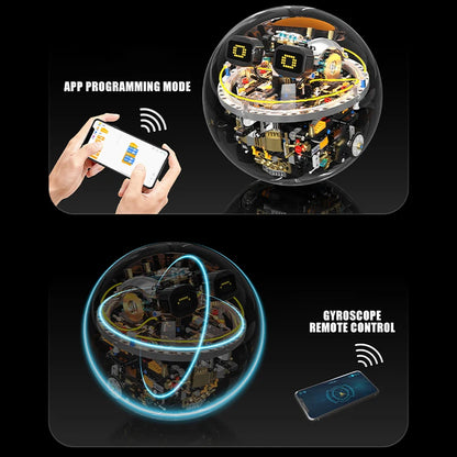 Technical Science Fiction Programming Spherical Machine Building Blocks Remote Control Sci-Fi Reconnaissance Robot Bricks Toy