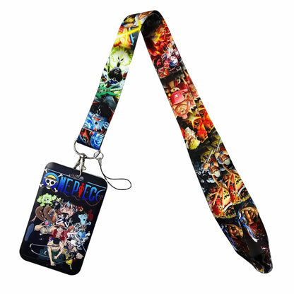 Anime Cartoon Credential Holder Keychains Neck Lanyard For Pass Card Anime Credit Card Holder Keychain Straps Wholesale