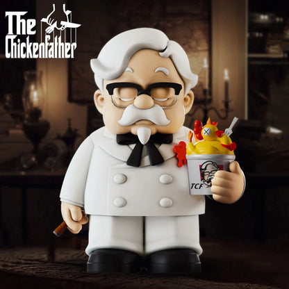 10cm/3.94in The Chicken Father Figure Fried Chicken Godfather PVC Model Statue Collection Ornaments Toys Birthday Gift