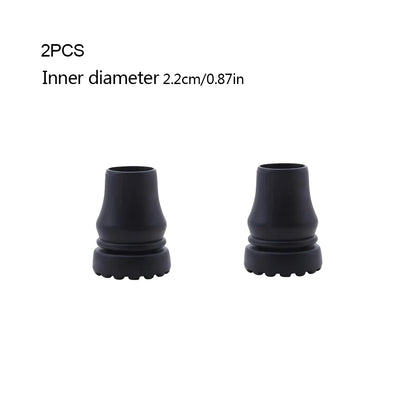 2Pcs Rubber Cane Tips Heavy Duty Walking Cane Tips Anti-Slip Replacement for Canes Walking Sticks Hiking Sticks Seniors Crutches