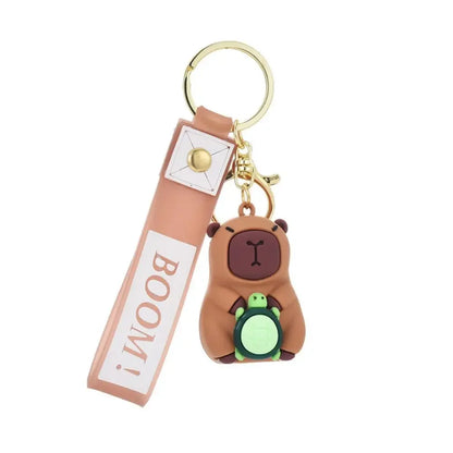 Creative Cute Capybara Keychains For Car Keychain Anime Cartoon Capibala Pendant  Women Doll Keyring Charm Holiday Gifts Jewelry