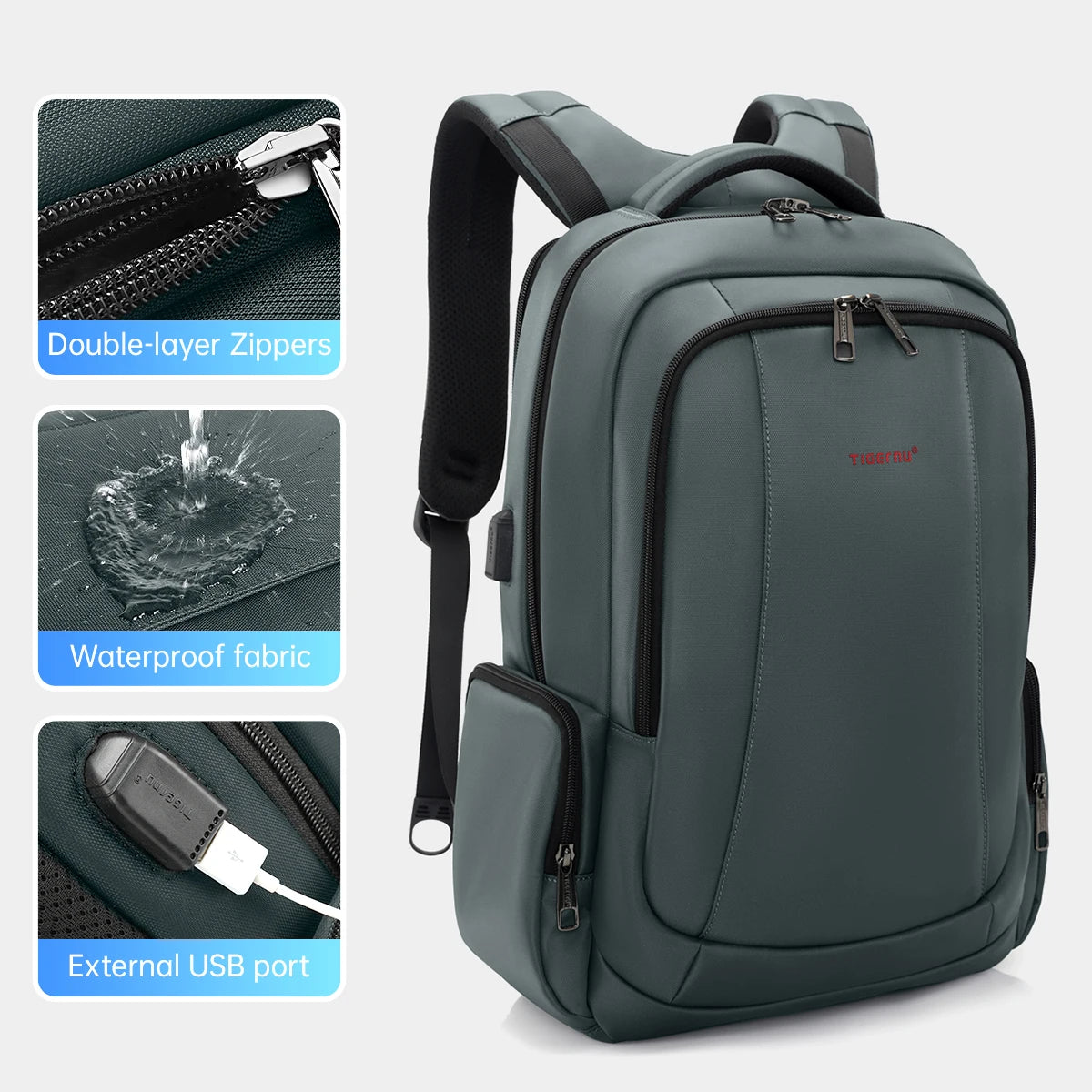 Tigernu Travel Backpacks Vacuum Backpack 14 15.6 17.3inch Laptop Backpack For School Backpack Men Schoolbag Compression Backpack
