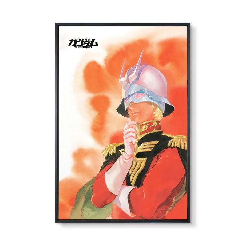 Gundam UC 0079 Frameless Canvas Print  Amuro RX-78 Poster Merchandise - Decorative Wall Art for Bedroom and Headboard