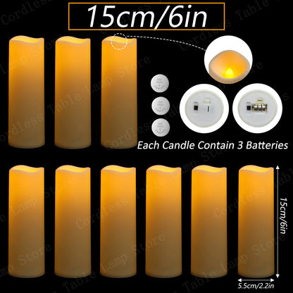 9-300Pcs Led Candles for Wedding Artificial Candle Concert Flameless Candle Battery Operated Pillar Candle for Table Centerpiece