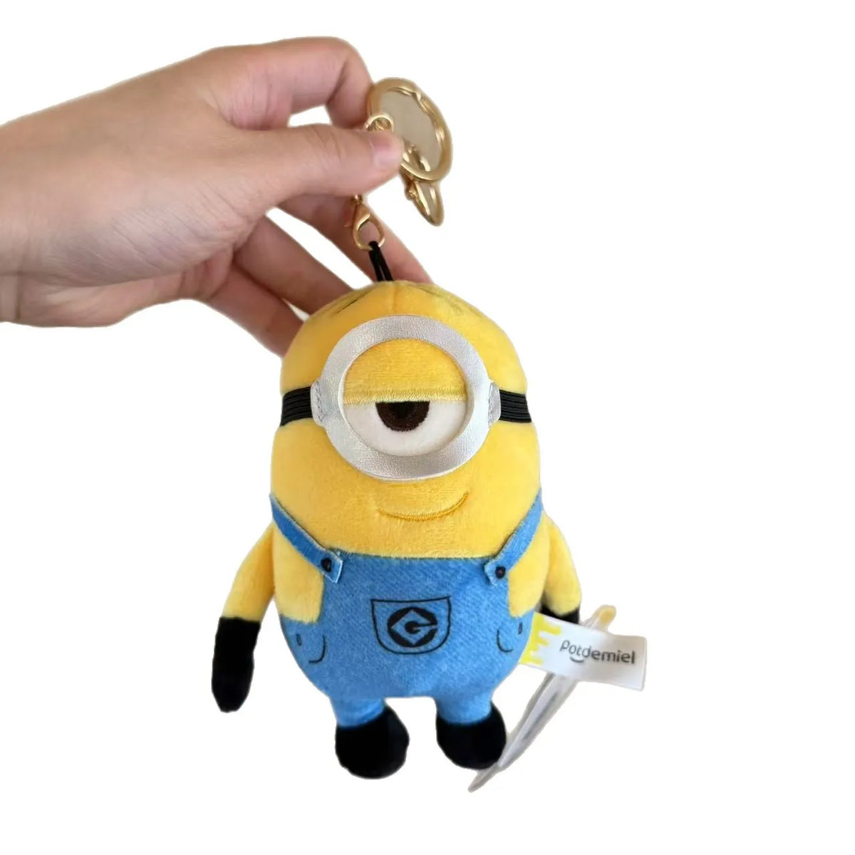 Genuine Cute Little Yellow Minion Bob Backpack Pendant Cartoon Plush Doll Keychain Bag Doll Decoration Birthday Gift