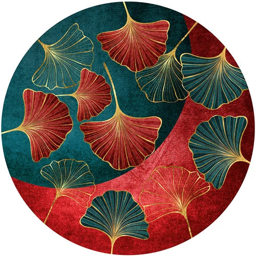 New Chinese Style Round Carpets for Living Room Home Decor Anti-Slip Floor Mat Bedroom Bedside Rug Art Studio Large Area Carpet