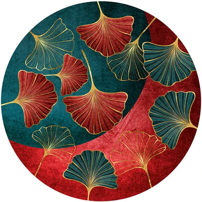 New Chinese Style Round Carpets for Living Room Home Decor Anti-Slip Floor Mat Bedroom Bedside Rug Art Studio Large Area Carpet