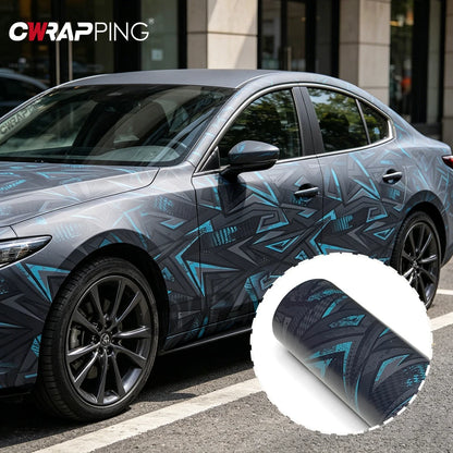 Car Adhesive Vinyl for Motorcycle Triangle Car Wrapping Film Cyberpunk Skateboards DIY Waterproof Vinyl Sticker Decals Graphics