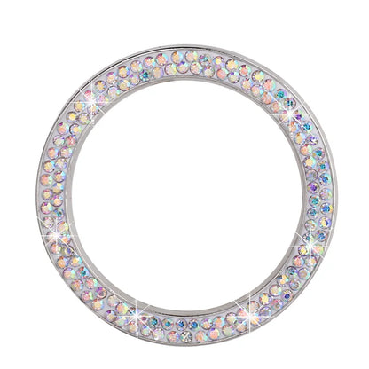 Decoration Ring Diamond Rhinestone Car Decor One Click Start Button Engine Start Stop Switch Button Cover