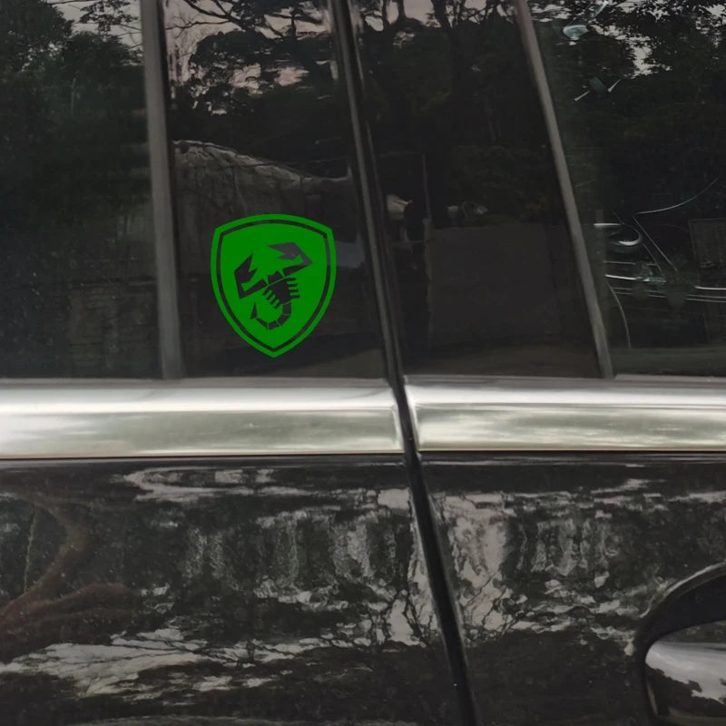 2Pcs Car Center Pillar Decorative Sticker For Fiat 500 500E 500X 500L Abarth 695 Panda Reflective Auto Sport Decor Decal Tuning