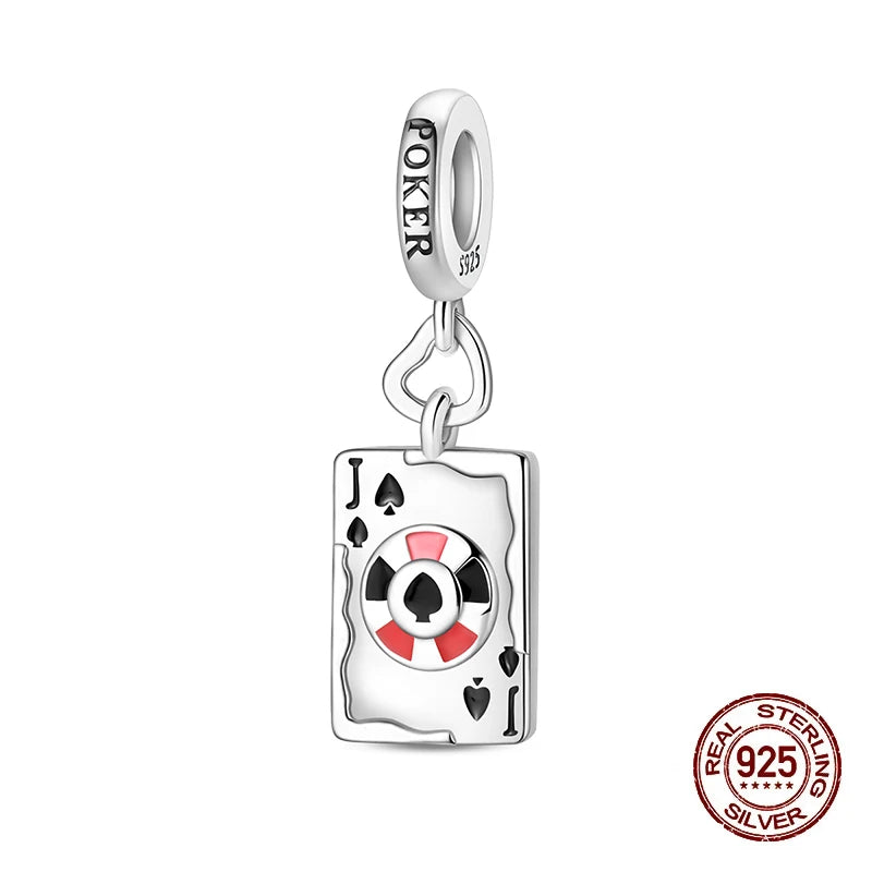 100% 925 Sterling Silver Tarot Collection Pendant DIY Hourglass Beads Fit Pandach Original Bracelet Women Jewelry Birthday Gift